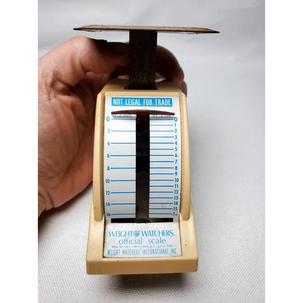 Vintage Weight Watchers Mini Plastic Mechanical‎ Food Scale 1968